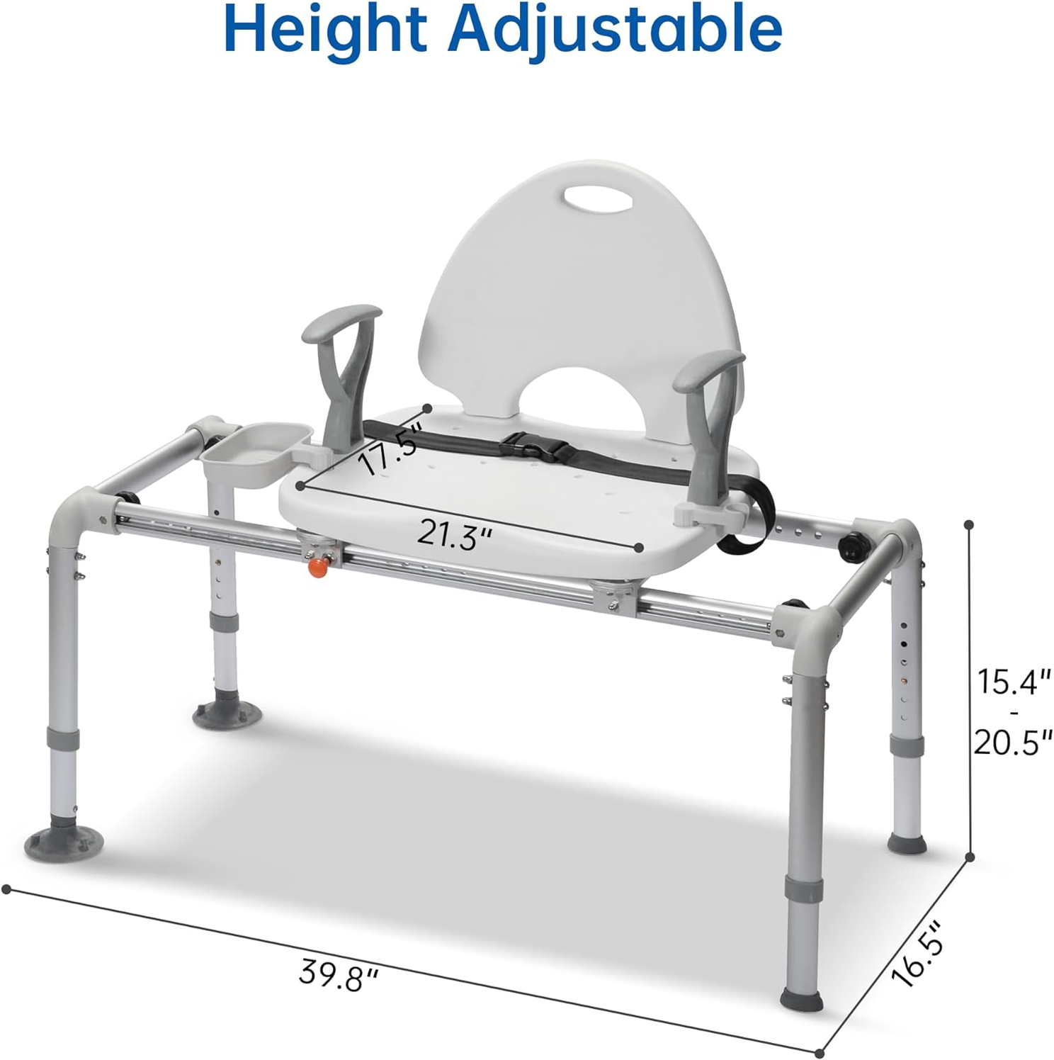 Heavy Duty Sliding Transfer Bench, Bathtub Shower Chair