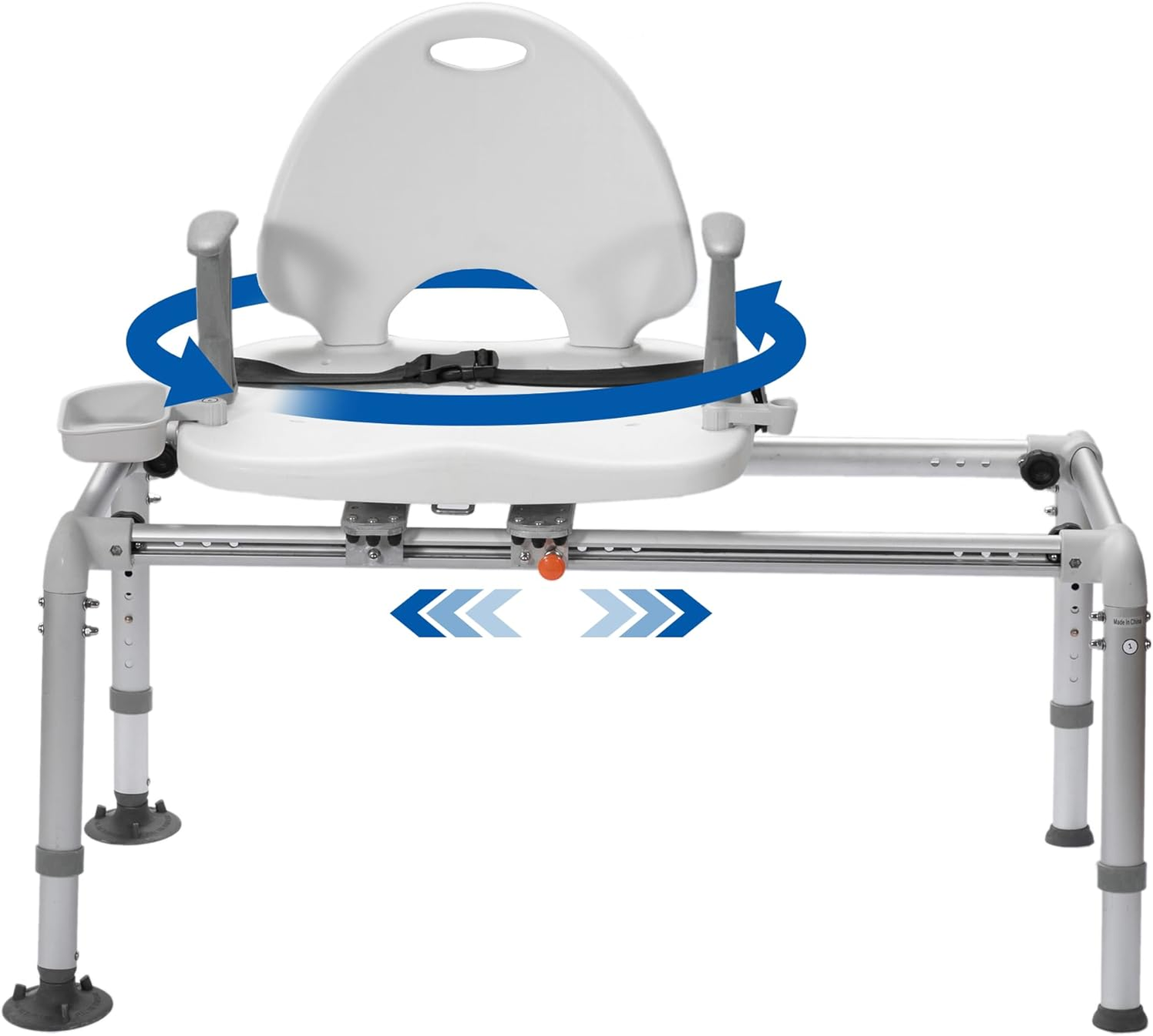 Heavy Duty Sliding Transfer Bench with Swivel Seat