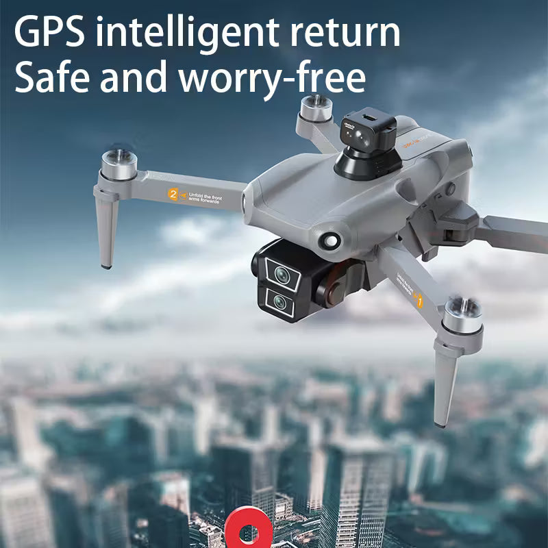 High-definition Camera Drone Equipped with GPS Positioning, 5.9-inch Large-screen Remote Control