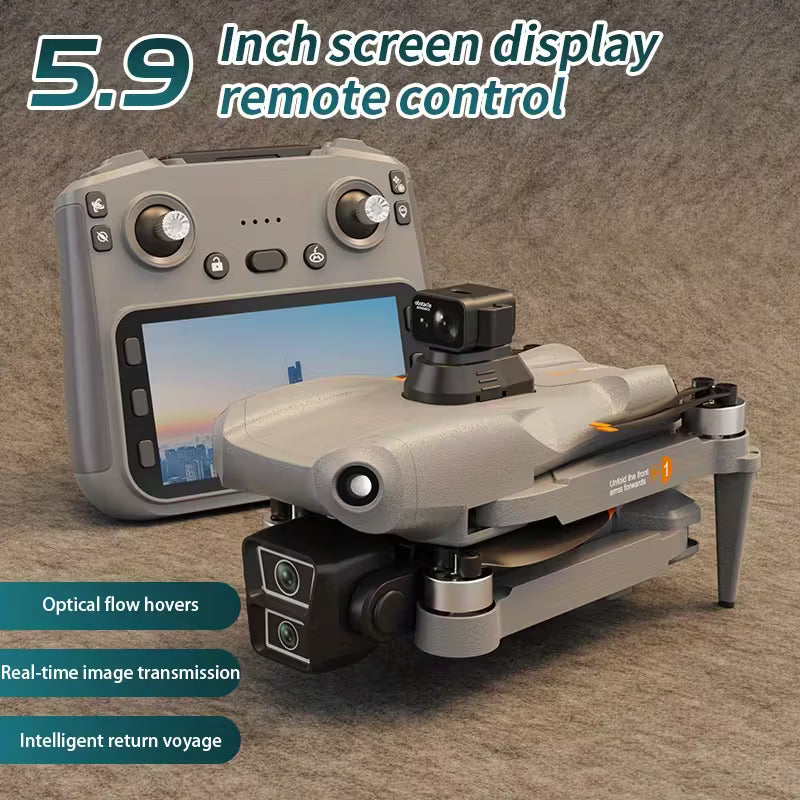 High-definition Camera Drone Equipped with GPS Positioning, 5.9-inch Large-screen Remote Control