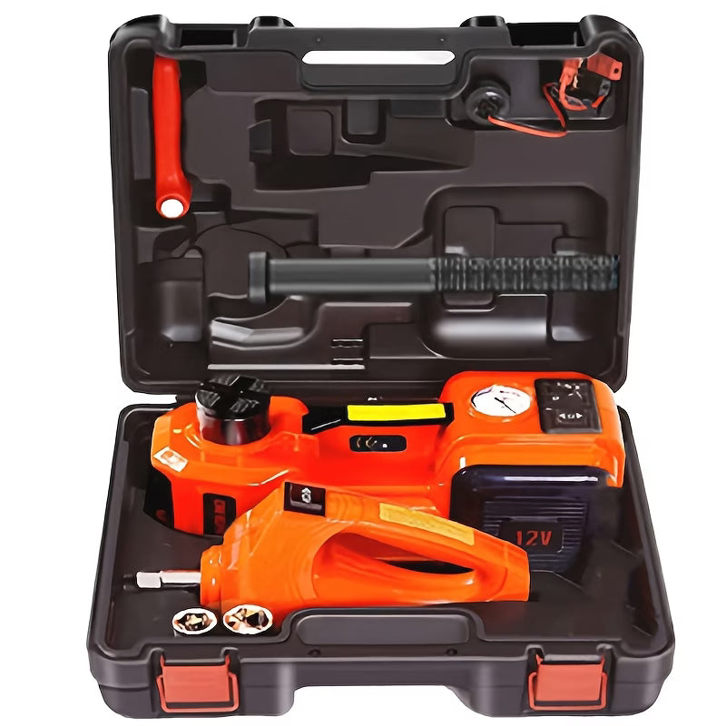 Hydraulic Jack 45cm with Built-in Tire Pump and LED Light, B: 53cm Hydraulic Jack