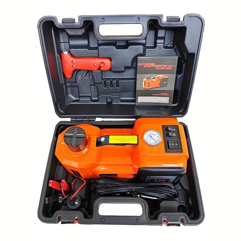 Hydraulic Jack 45cm with Built-in Tire Pump and LED Light, B: 53cm Hydraulic Jack