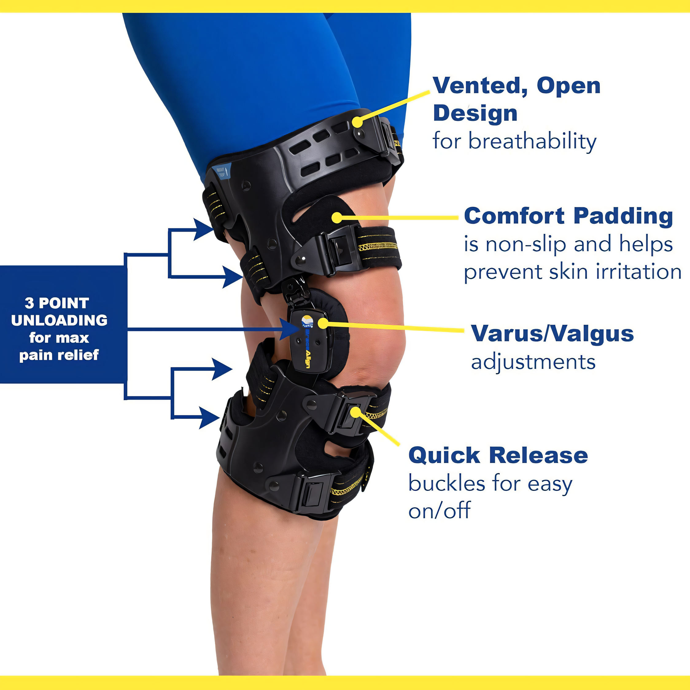 Knee Brace Osteoarthritis Unloader Adjustable