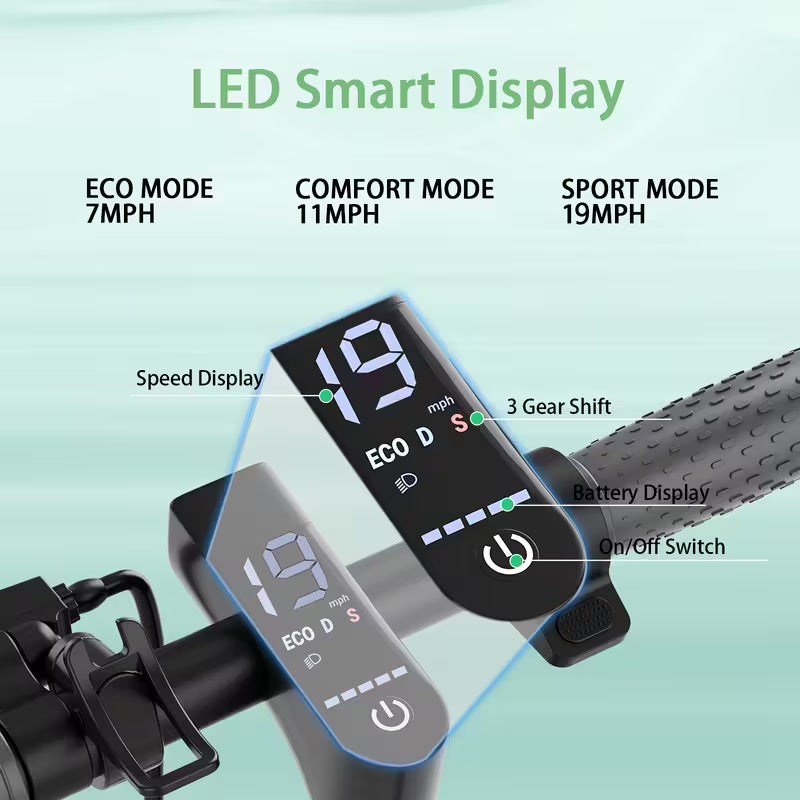 Electric Scooter, 350W 36V 5.2AH-10.5AH, 8.5" Solid Tires, 19 Mile Range And 3 Modes, High Speed For Teens And Adults, Foldable And Height Adjustable, Designed For Beginners- Ideal For City Streets, Parks, Or Campus Pathways, Long-lasting Use