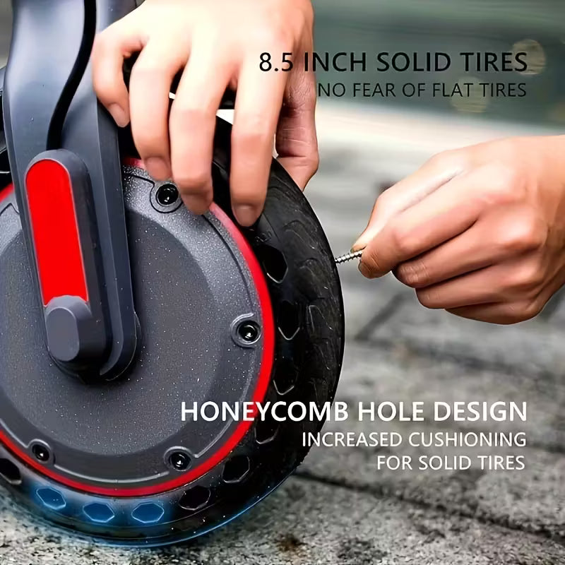 Electric Scooter, 350W 36V 5.2AH-10.5AH, 8.5" Solid Tires, 19 Mile Range And 3 Modes, High Speed For Teens And Adults, Foldable And Height Adjustable, Designed For Beginners- Ideal For City Streets, Parks, Or Campus Pathways, Long-lasting Use