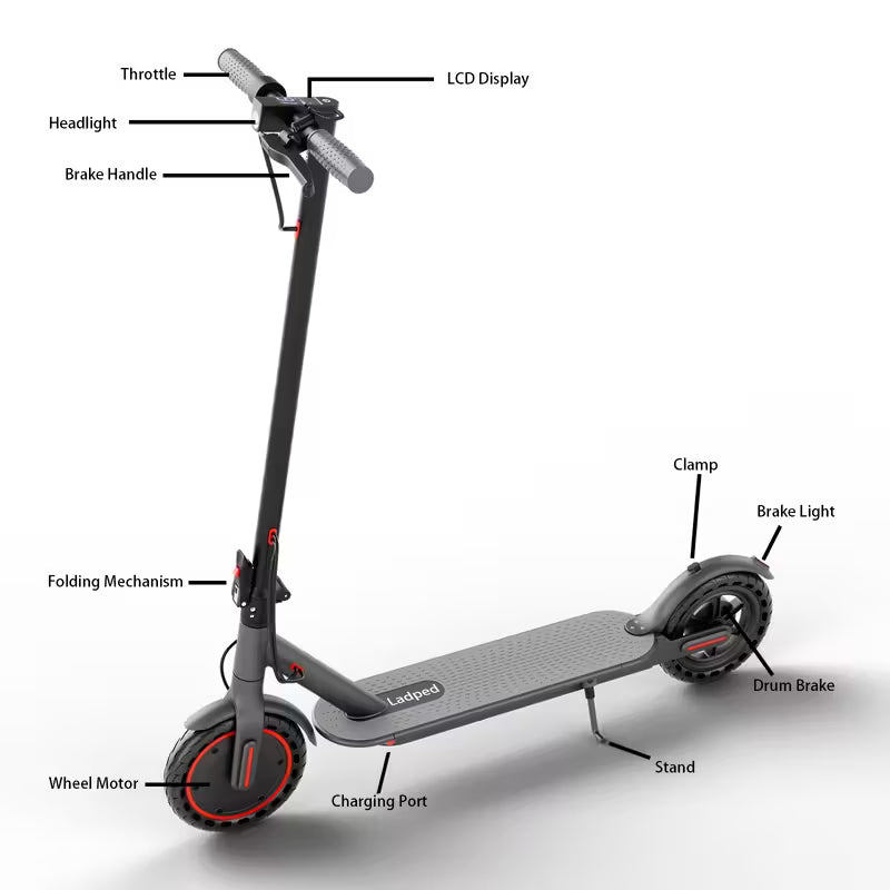 Electric Scooter, 350W 36V 5.2AH-10.5AH, 8.5" Solid Tires, 19 Mile Range And 3 Modes, High Speed For Teens And Adults, Foldable And Height Adjustable, Designed For Beginners- Ideal For City Streets, Parks, Or Campus Pathways, Long-lasting Use
