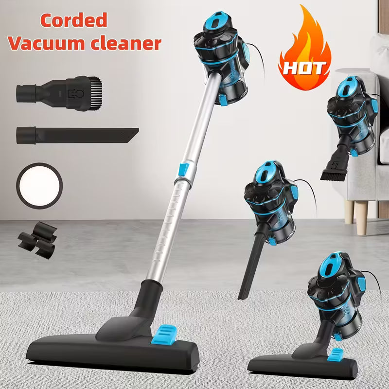 Vacuum Cleaners for Home, 46KPa, 6-in-1 Rechargeable Powerful Handheld Vacuum Cleaner/High Suction/Detachable Battery, Running Time 45 Minutes, 50.5oz Dust Cup, LED Brush, Vacuum Cleaners for Home, Hardwood Floor, Carpet And Pet Hair