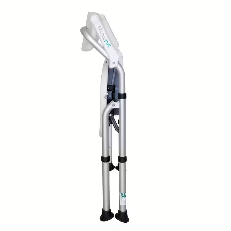 Lightweight Foldable Shower Toilet Seat | No Installation Required, One-Step Folding and Unfolding, with Armrests and Backrest, Durable Aluminum Alloy Armchair for and Pregnant Women, Ideal for Indoor Sitting, Bathing, Rehabilitation