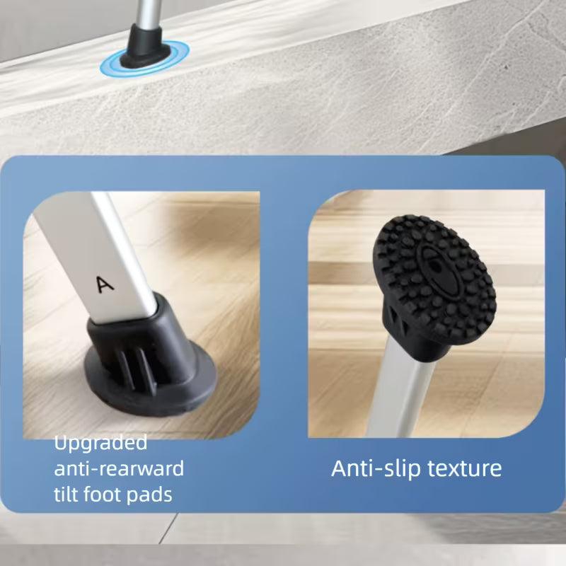 Lightweight Foldable Shower Toilet Seat | No Installation Required, One-Step Folding and Unfolding, with Armrests and Backrest, Durable Aluminum Alloy Armchair for and Pregnant Women, Ideal for Indoor Sitting, Bathing, Rehabilitation