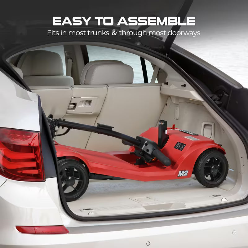 Mobility 4-wheel Electric Scooters With Removable Battery, 330 Lbs Max Weight & 32 KM Max Range