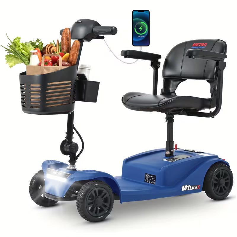 4-Wheel Electric Mobility Scooter 330 Lbs 250W Motor