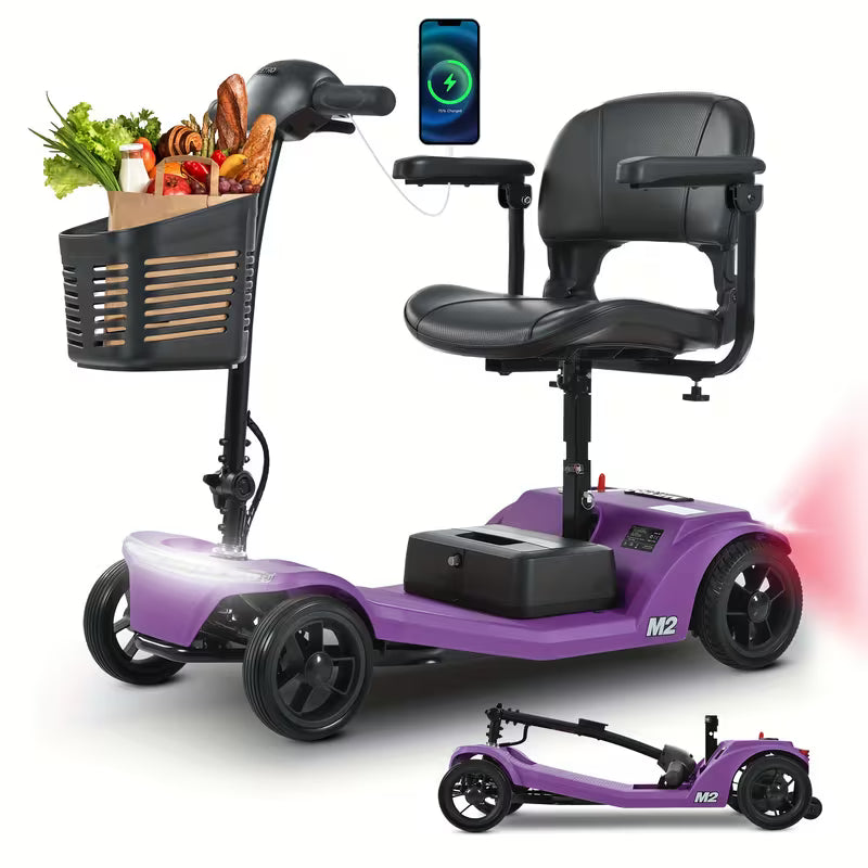 4-Wheel Electric Mobility Scooter 330 Lbs 250W Motor