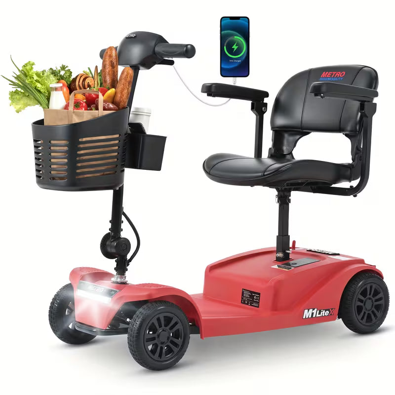 4-Wheel Electric Mobility Scooter 330 Lbs 250W Motor