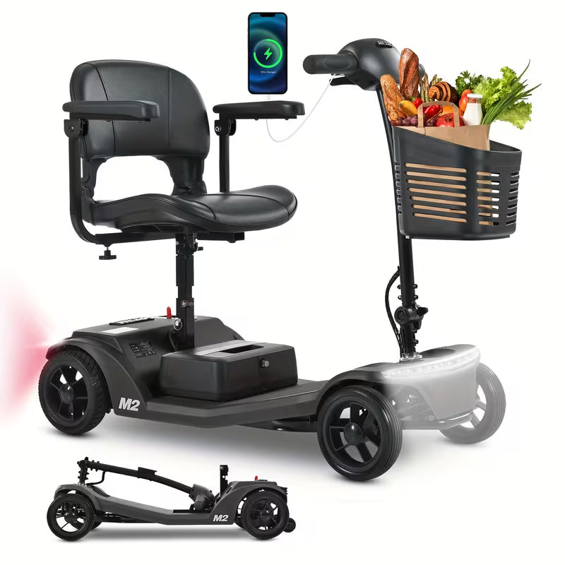 4-Wheel Electric Mobility Scooter 330 Lbs 250W Motor