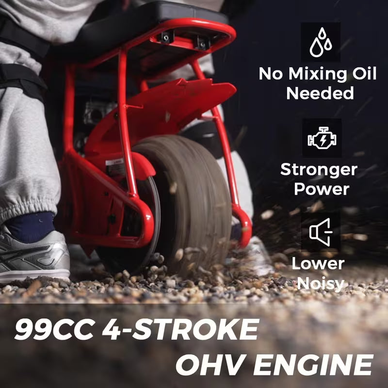 Mini Bike, 99cc 4-stroke Adult Mini Bike For Explorers, Gasoline-powered Mini Off-road Bike Motocross,