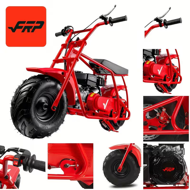 Mini Bike, 99cc 4-stroke Adult Mini Bike For Explorers, Gasoline-powered Mini Off-road Bike Motocross,