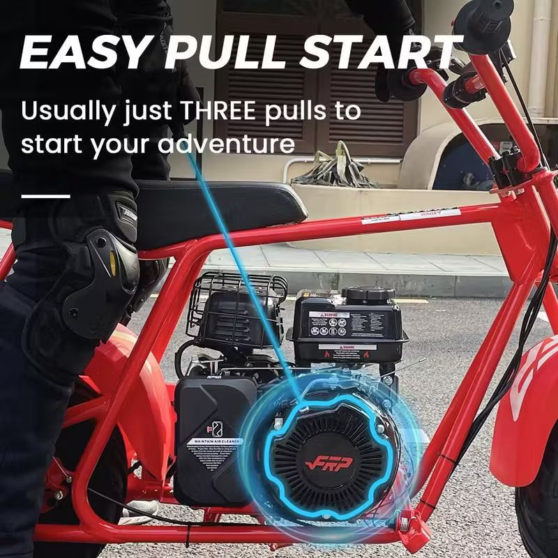 Mini Bike, 99cc 4-stroke Adult Mini Bike For Explorers, Gasoline-powered Mini Off-road Bike Motocross,