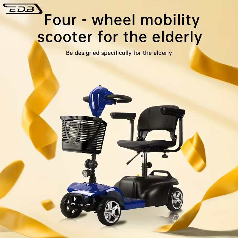Mobility Aids for The, Four-wheel Foldable Mobility Scooters for Adults, 250w