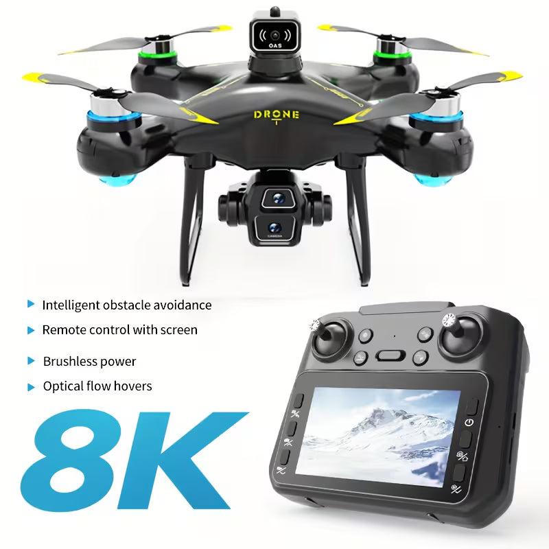 8K GPS Drone with 2 Batteries - 60 Min Flight Time, Brushless Motor, Auto Obstacle Avoidance & Return to Home - Eagle Eye Camera for Beginners & Professionals