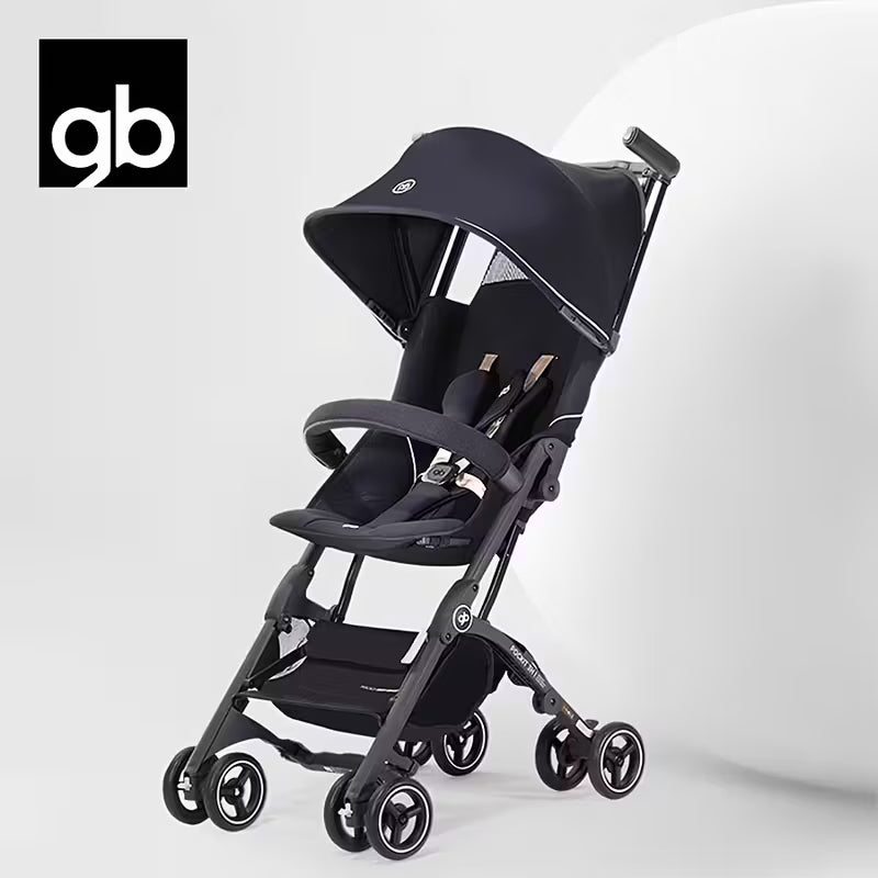 POCKIT 3H Ultra-Light Foldable Stroller | 13.01LB Portable Baby Pushchair with All-Terrain Wheels, One-Touch Fold/Brake, Storage Basket, Sunshade Canopy & Baby Handle, Gift Box Packaging, For Halloween, Thanksgiving, Christmas