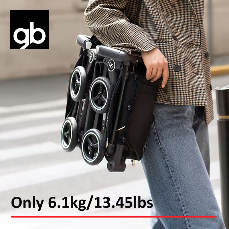 POCKIT 3H Ultra-Light Foldable Stroller | 13.01LB Portable Baby Pushchair with All-Terrain Wheels, One-Touch Fold/Brake, Storage Basket, Sunshade Canopy & Baby Handle, Gift Box Packaging, For Halloween, Thanksgiving, Christmas