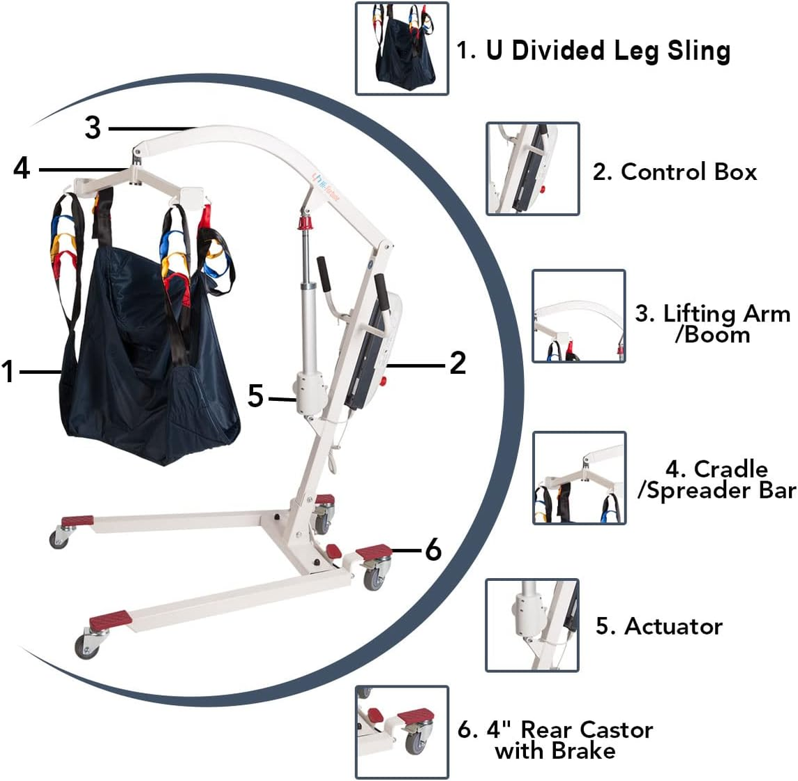 Patient Lift Electric Unfoldable Hydraulic Body Transfer