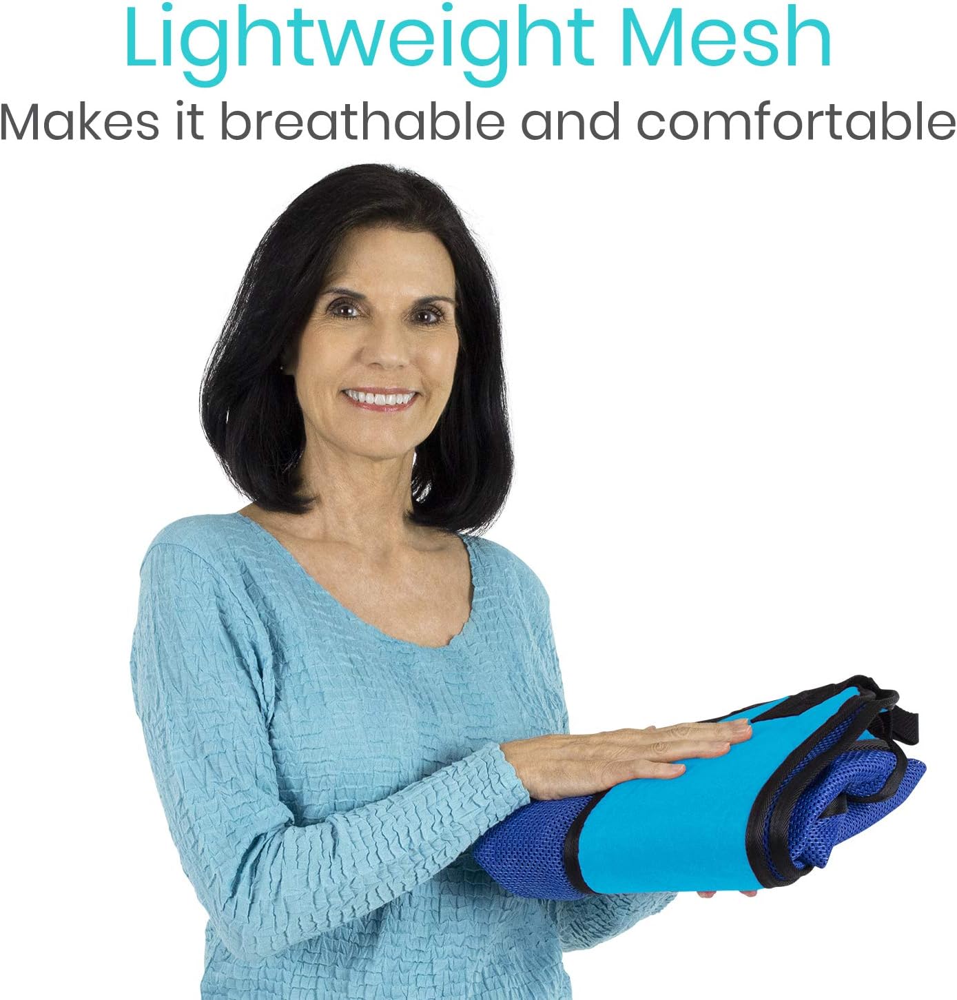 Patient Lift Sling with Opening (400lb Capacity) - Lifting Aid Straps for Transfer - Commode Chair for Hydrolic Medical Full Body Device for Elderly, Bariatric, Nursing, Caregiver - Mesh Support