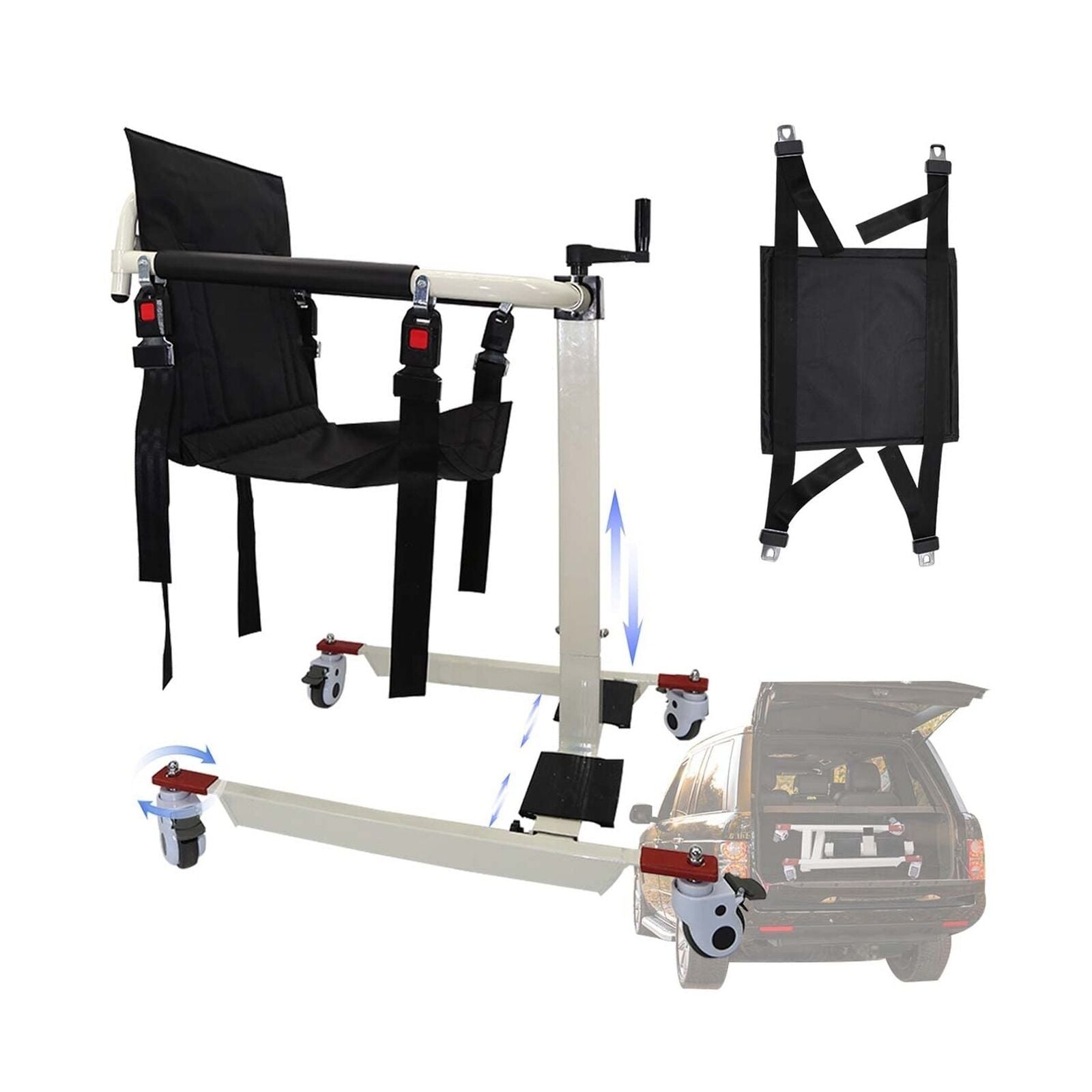 Transfer Lift Chair Portable Transport Wheelchair