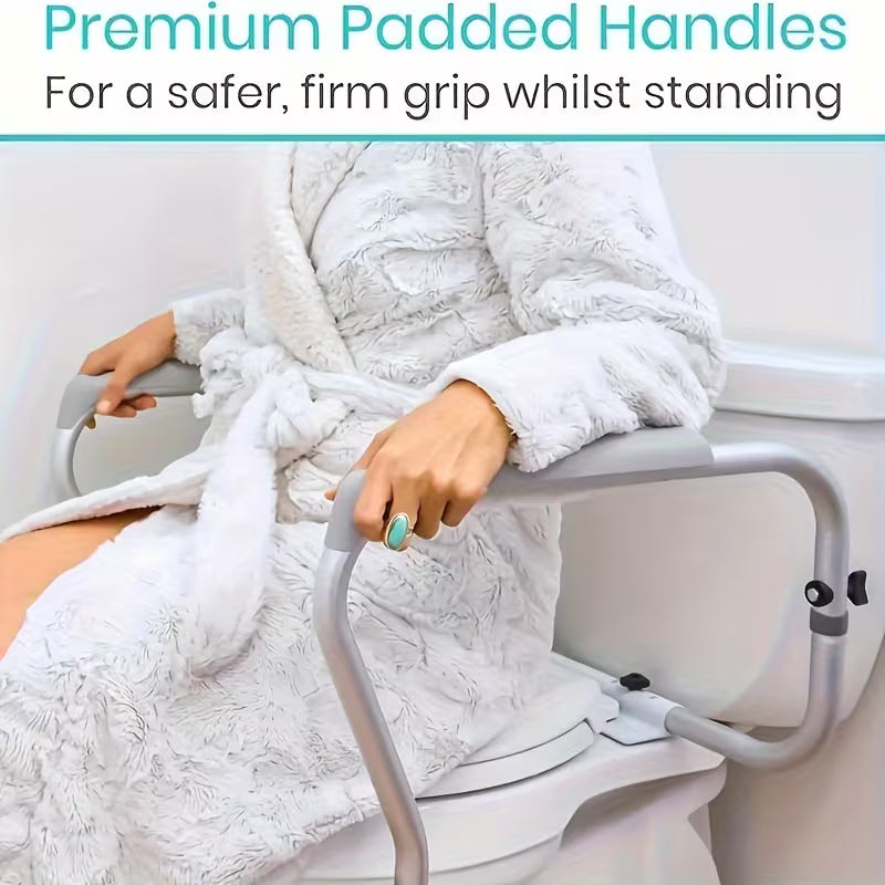 portable toilet armrest rack
