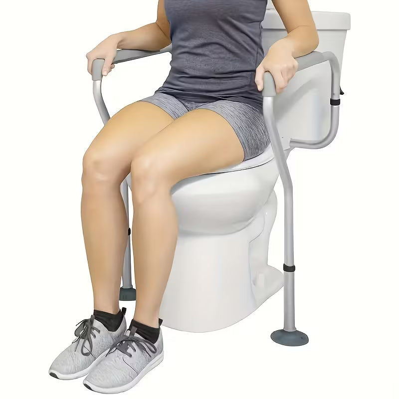 portable toilet armrest rack