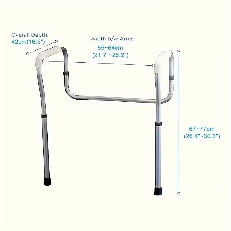 portable toilet armrest rack