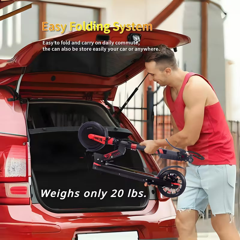 Portable Electric Foldable Scooter Suitable for Students & Teens - 180W Motor, Quick Charge, Lightweight Foldable e-Scooter with Range, Fast- & Frame for Urban Commuting, College Campus & Short-Distance Travel