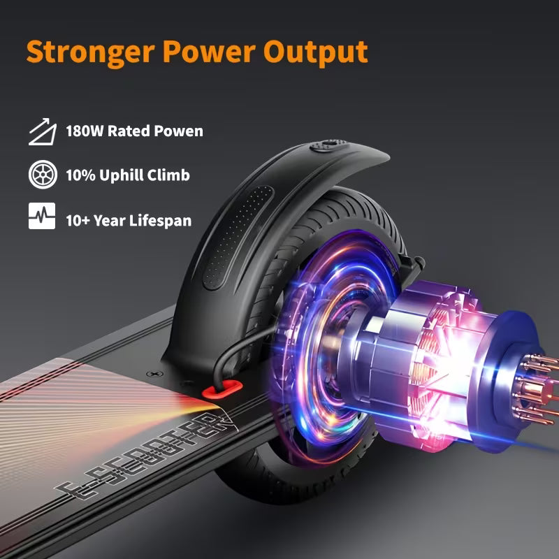 Portable Electric Foldable Scooter Suitable for Students & Teens - 180W Motor, Quick Charge, Lightweight Foldable e-Scooter with Range, Fast- & Frame for Urban Commuting, College Campus & Short-Distance Travel