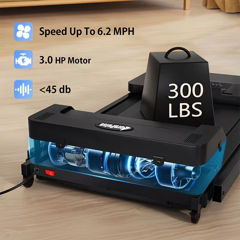 Portable Electric Treadmills for Factories, Space-Efficient Indoor Foldable Treadmills for Home Use, Without Battery