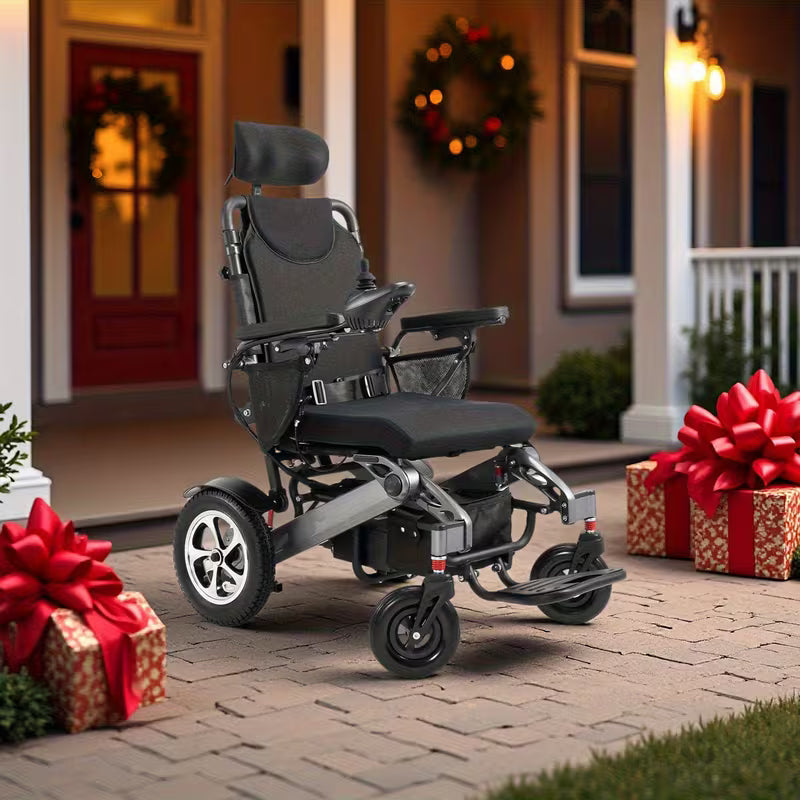 Reclining Electric Wheelchair With Smart Safety Brake, Folding Wheelchair Electric For Adults Seniors