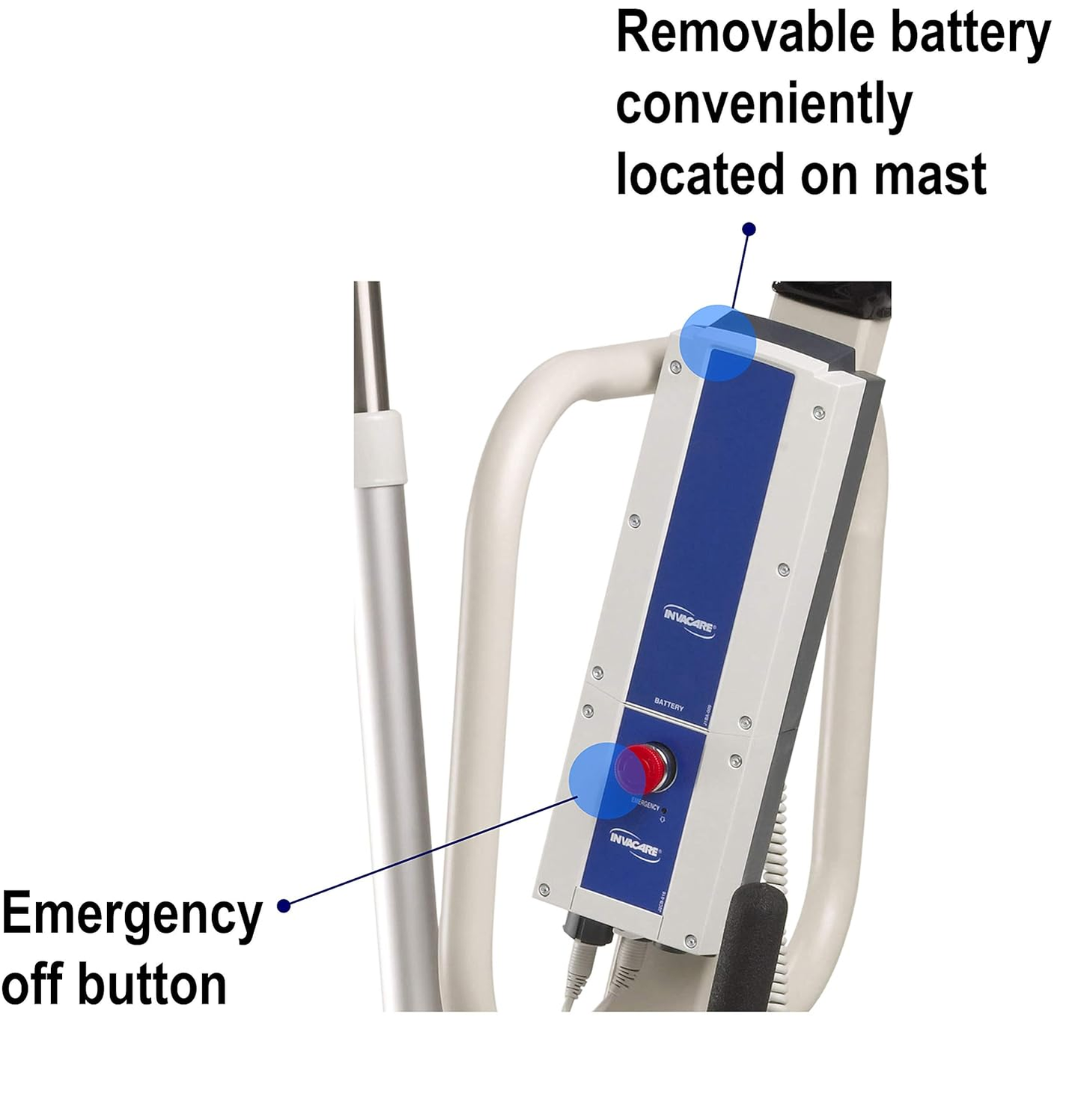 Reliant Battery-Powered Patient Lift with Power-Opening Low Base