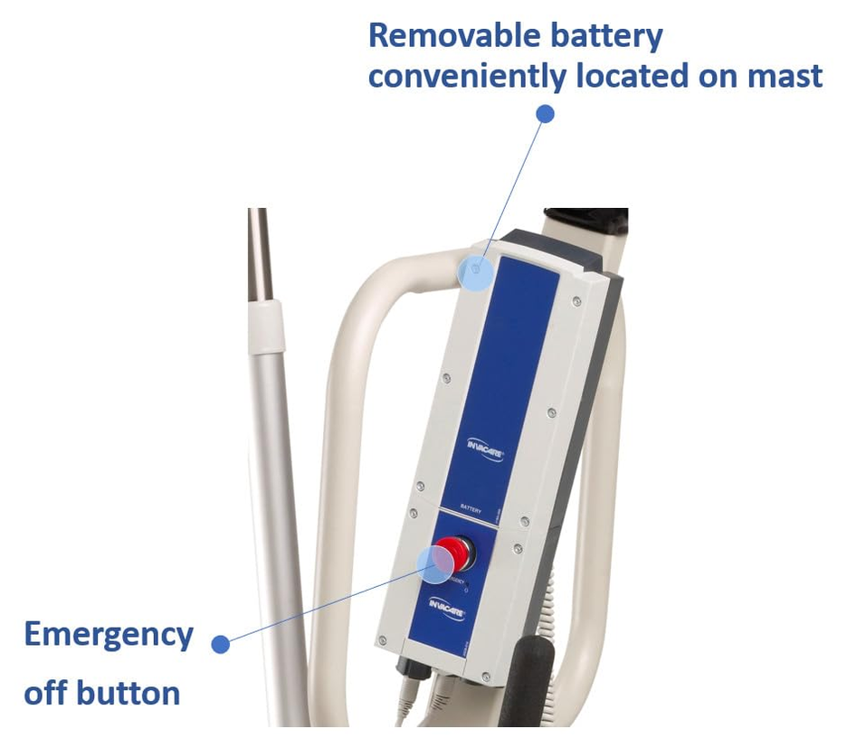 Reliant Battery-Powered Patient Lift with Power-Opening Low Base