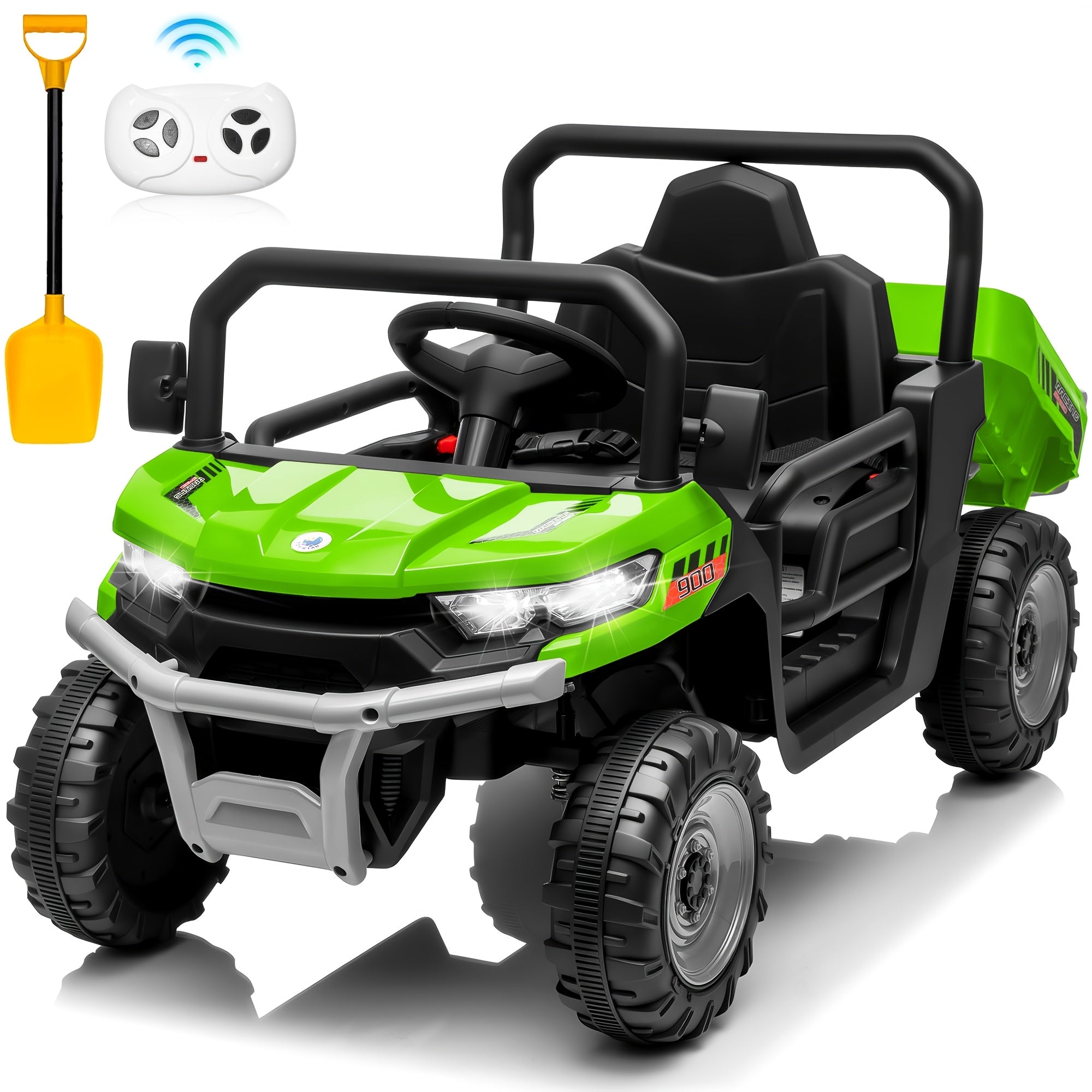 Ride-On Car W Parent Remote Control, Dump Bed & 3 Speeds