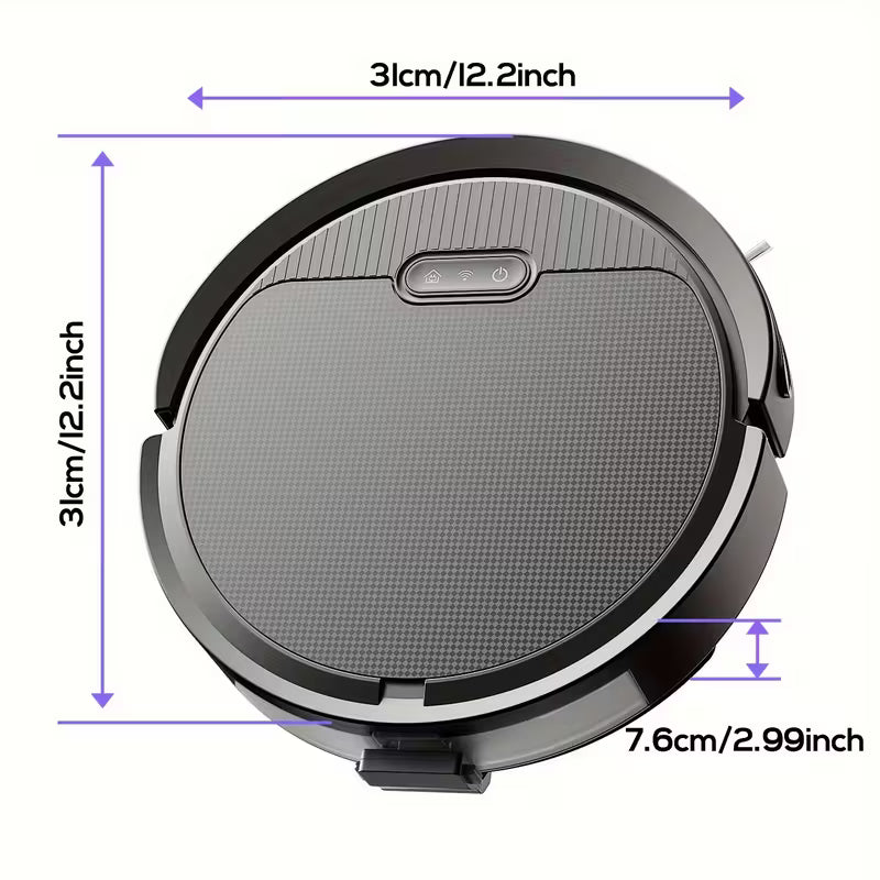 Robotic Vacuum Cleaner And Mop Combo, App/Voice Control, 2in 1 Robot Vacuum Cleaner, 5000pa Max Power Suction, Scheduled Cleaning, Automatic Recharge, for Pet Hair,
