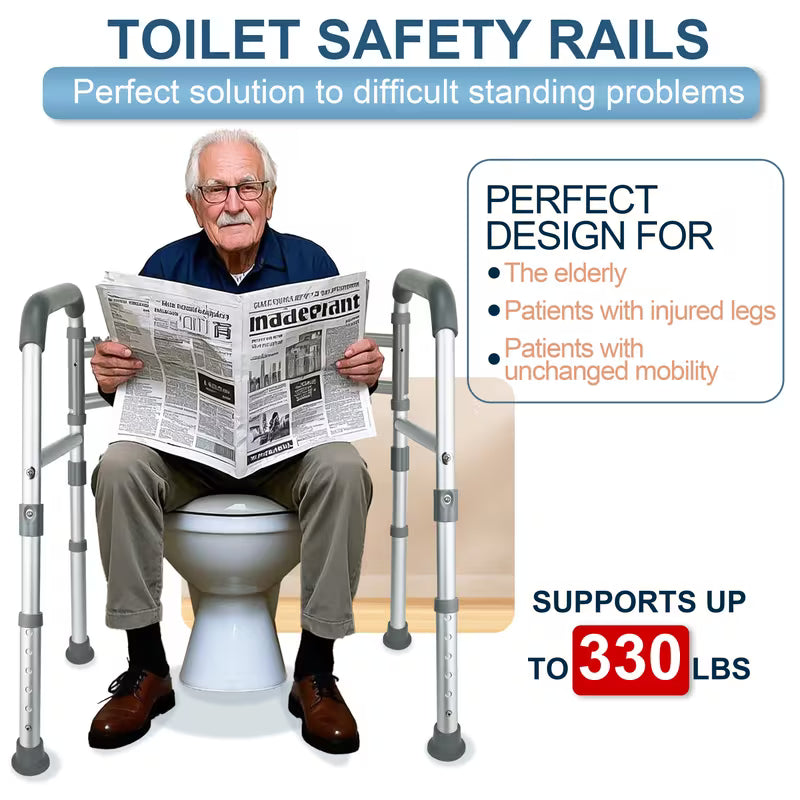 Toilet Safety Grab Bar, Adjustable, Detachable And Foldable Toilet Safety Holder, Non-slip, Suitable for The Elderly And Disabled