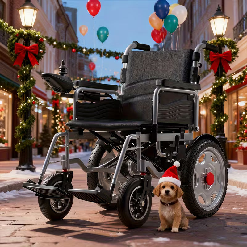 Ultra-Lightweight Electric Wheelchair, 360° Flexible Joystick Control, One-Second Foldable Design