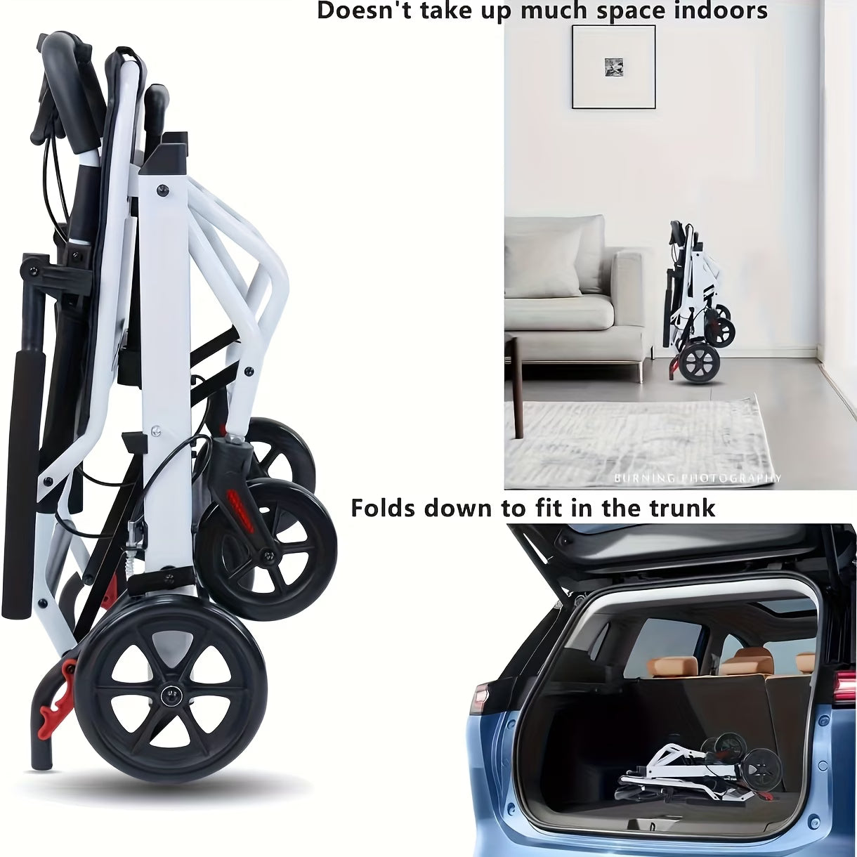 Ultra-light Folding Portable Wheelchair for The Elderly, Portable Wheelchair for Adults And Children