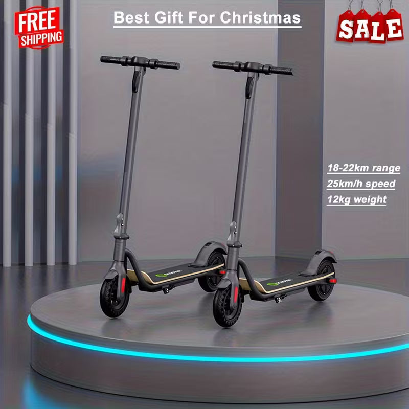 Ultra Lightweight Foldable Electric Scooter, Wood Pedal With 8 Solid Wheels, 7.8AH Battery Supports