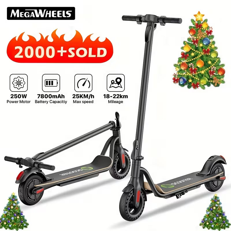 Ultra Lightweight Foldable Electric Scooter, Wood Pedal With 8 Solid Wheels, 7.8AH Battery Supports