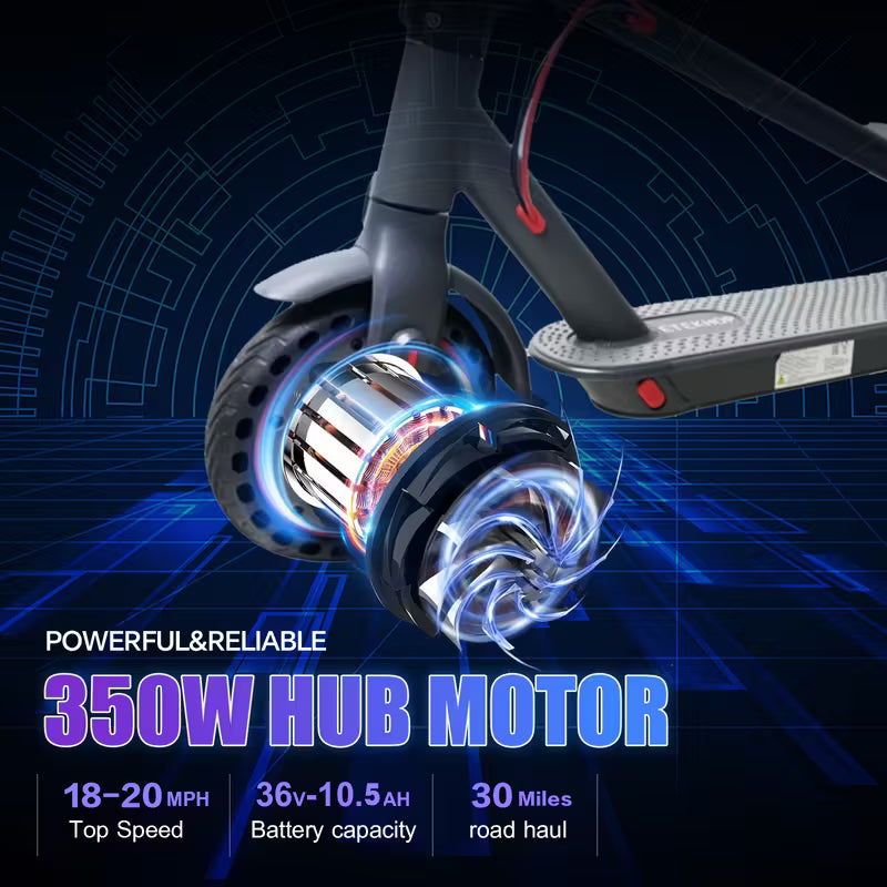 Ultra Long Range 30 Mile Electric Scooter 350W, 8.5-inch Tires, 25-30KM/H Maximum Speed, Adult Folding Commuting Electric Scooter, Suitable For Adult Commuting, Foldable/Upgraded 450W, Long Range 50km, High End Electric Scooter