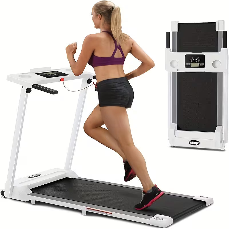 Portable Electric Treadmills for Factories, Space-Efficient Indoor Foldable Treadmills for Home Use, Without Battery