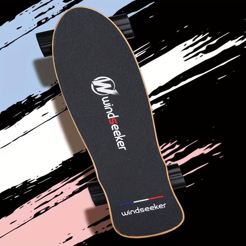 Windseeker 350W Electric Skateboard with EBS Brakes, Dual-Power & AC