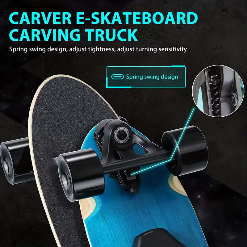 Windseeker 350W Electric Skateboard with EBS Brakes, Dual-Power & AC