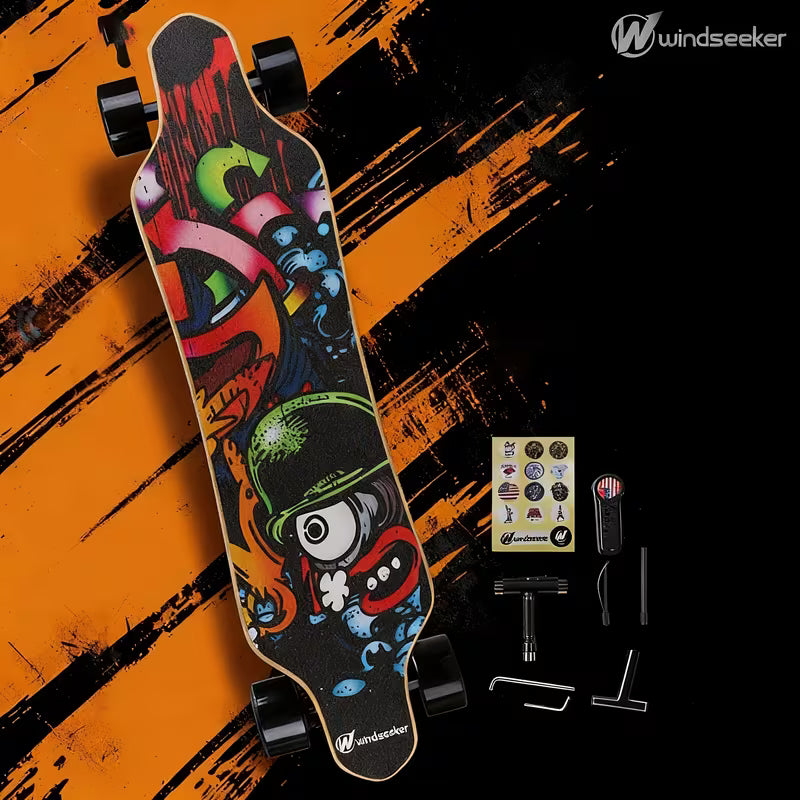 Windseeker Commuter Electric Longboard, 450W Motor, 30kmh Speed, 30km Range