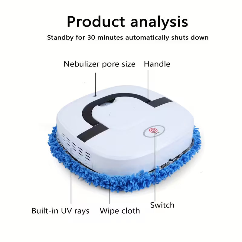 Automatic Spray Sweeping Robot Intelligent Mopping Machine Full Automatic Mopping Cleaner Dry Wet Dual Purpose Mopping Machine,